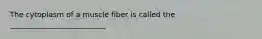 The cytoplasm of a muscle fiber is called the __________________________