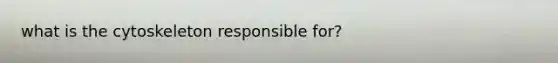 what is the cytoskeleton responsible for?