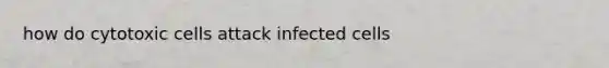 how do cytotoxic cells attack infected cells