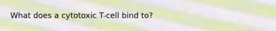 What does a cytotoxic T-cell bind to?