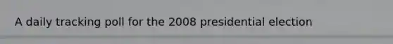 A daily tracking poll for the 2008 presidential election