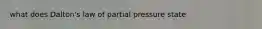 what does Dalton's law of partial pressure state