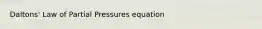 Daltons' Law of Partial Pressures equation