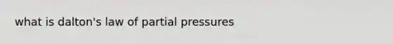 what is dalton's law of partial pressures