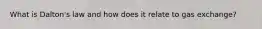 What is Dalton's law and how does it relate to gas exchange?