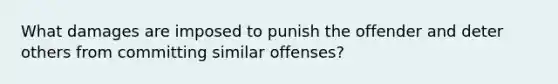 What damages are imposed to punish the offender and deter others from committing similar offenses?