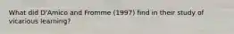 What did D'Amico and Fromme (1997) find in their study of vicarious learning?