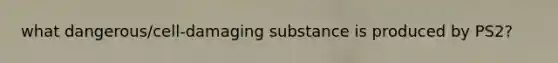 what dangerous/cell-damaging substance is produced by PS2?