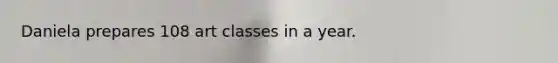 Daniela prepares 108 art classes in a year.