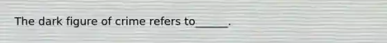 The dark figure of crime refers to______.