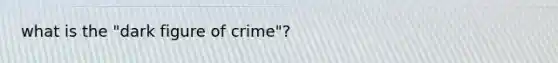 what is the "dark figure of crime"?