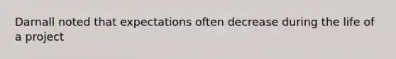 Darnall noted that expectations often decrease during the life of a project