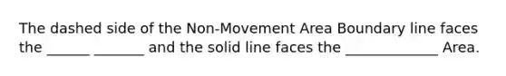 The dashed side of the Non-Movement Area Boundary line faces the ______ _______ and the solid line faces the _____________ Area.