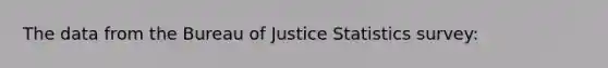 The data from the Bureau of Justice Statistics survey: