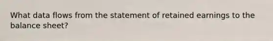 What data flows from the statement of retained earnings to the balance sheet?