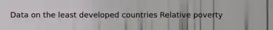 Data on the least developed countries Relative poverty