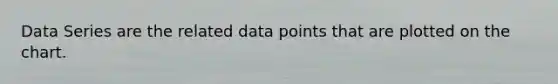 Data Series are the related data points that are plotted on the chart.