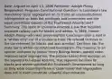 Date: Argued on April 13, 1896 Petitioner: Adolph Plessy Respondent: Ferguson Constitutional Question: Is Louisiana's law mandating racial segregation on its trains an unconstitutional infringement on both the privileges and immunities and the equal protection clauses of the Fourteenth Amendment? Summary: The state of Louisiana enacted a law that required separate railway cars for blacks and whites. In 1892, Homer Adolph Plessy--who was seven-eighths Caucasian--took a seat in a "whites only" car of a Louisiana train. He refused to move to the car reserved for blacks and was arrested. Decision: No, the state law is within constitutional boundaries. The majority, in an opinion authored by Justice Henry Billings Brown, upheld state-imposed racial segregation. The justices based their decision on the separate-but-equal doctrine, that separate facilities for blacks and whites satisfied the Fourteenth Amendment so long as they were equal Significance: determined that segregation does not in itself constitute unlawful discrimination.