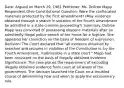 Date: Argued on March 29, 1961 Petitioner: Ms. Dollree Mapp Respondent:Ohio Constitutional Question: Were the confiscated materials protected by the First Amendment? (May evidence obtained through a search in violation of the Fourth Amendment be admitted in a state criminal proceeding?) Summary: Dollree Mapp was convicted of possessing obscene materials after an admittedly illegal police search of her home for a fugitive. She appealed her conviction on the basis of freedom of expression. Decision: The Court declared that "all evidence obtained by searches and seizures in violation of the Constitution is, by the Fourth Amendment, inadmissible in a state court." Mapp had been convicted on the basis of illegally obtained evidence SIgnificance: The case placed the requirement of excluding illegally obtained evidence from court at all levels of the government. The decision launched the Court on a troubled course of determining how and when to apply the exclusionary rule.