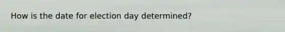 How is the date for election day determined?