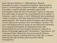 Date: February 28-March 2, 1966 Petitioner: Miranda Respondent: Arizona Constitutional Question: Does the police practice of interrogating individuals without notifying them of their right to counsel and their protection against self-incrimination violate the Fifth Amendment? Summary: The Court was called upon to consider the constitutionality of a number of instances, ruled on jointly, in which defendants were questioned "while in custody or otherwise deprived of [their] freedom in any significant way." The suspects weren't suspects given warnings of their rights at the outset of their interrogation. Decision: The Court held that prosecutors could not use statements stemming from custodial interrogation of defendants unless they demonstrated the use of procedural safeguards "effective to secure the privilege against self- incrimination." Significance: The Court specifically outlined the necessary aspects of police warnings to suspects, including warnings of the right to remain silent and the right to have counsel present during interrogations.