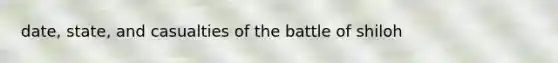 date, state, and casualties of the battle of shiloh