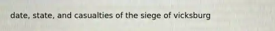 date, state, and casualties of the siege of vicksburg