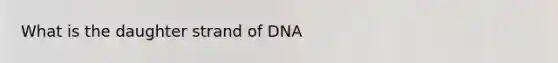 What is the daughter strand of DNA