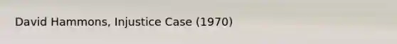 David Hammons, Injustice Case (1970)