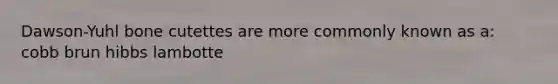 Dawson-Yuhl bone cutettes are more commonly known as a: cobb brun hibbs lambotte
