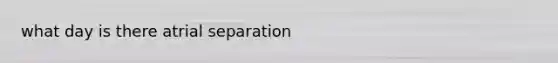 what day is there atrial separation