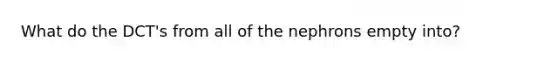 What do the DCT's from all of the nephrons empty into?