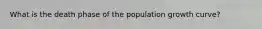 What is the death phase of the population growth curve?