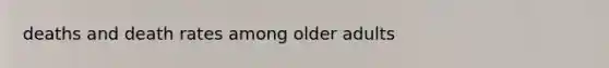 deaths and death rates among older adults