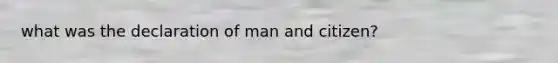 what was the declaration of man and citizen?