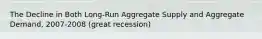 The Decline in Both Long-Run Aggregate Supply and Aggregate Demand, 2007-2008 (great recession)