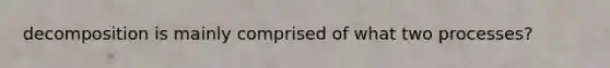 decomposition is mainly comprised of what two processes?