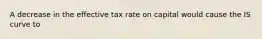 A decrease in the effective tax rate on capital would cause the IS curve to