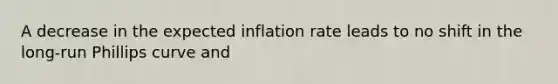 A decrease in the expected inflation rate leads to no shift in the long-run Phillips curve and