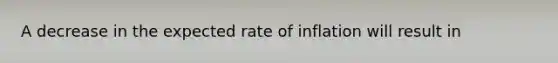 A decrease in the expected rate of inflation will result in