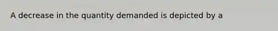 A decrease in the quantity demanded is depicted by a