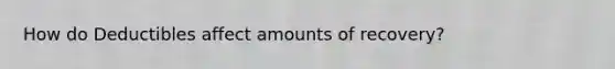 How do Deductibles affect amounts of recovery?