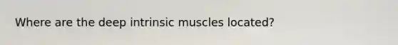 Where are the deep intrinsic muscles located?