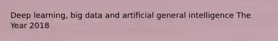 Deep learning, big data and artificial general intelligence The Year 2018