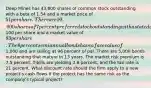 Deep Mines has 43,800 shares of common stock outstanding with a beta of 1.54 and a market price of 51 per share. There are 10,000 shares of 7 percent preferred stock outstanding with a stated value of100 per share and a market value of 83 per share. The 8 percent semiannual bonds have a face value of1,000 and are selling at 96 percent of par. There are 5,000 bonds outstanding that mature in 13 years. The market risk premium is 7.5 percent, T-bills are yielding 3.6 percent, and the tax rate is 21 percent. What discount rate should the firm apply to a new project's cash flows if the project has the same risk as the company's typical project?