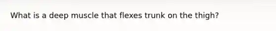 What is a deep muscle that flexes trunk on the thigh?