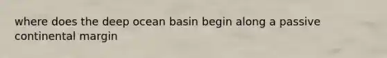 where does the deep ocean basin begin along a passive continental margin