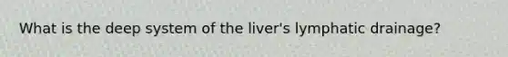 What is the deep system of the liver's lymphatic drainage?