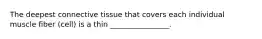 The deepest connective tissue that covers each individual muscle fiber (cell) is a thin ________________.