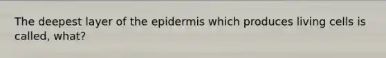 The deepest layer of the epidermis which produces living cells is called, what?